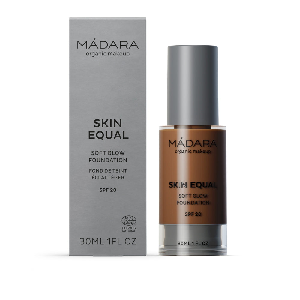 Mádara Skin Equal Soft Glow Foundation 30 ml in Chestnut – natürliche Foundation für sehr dunkle Haut