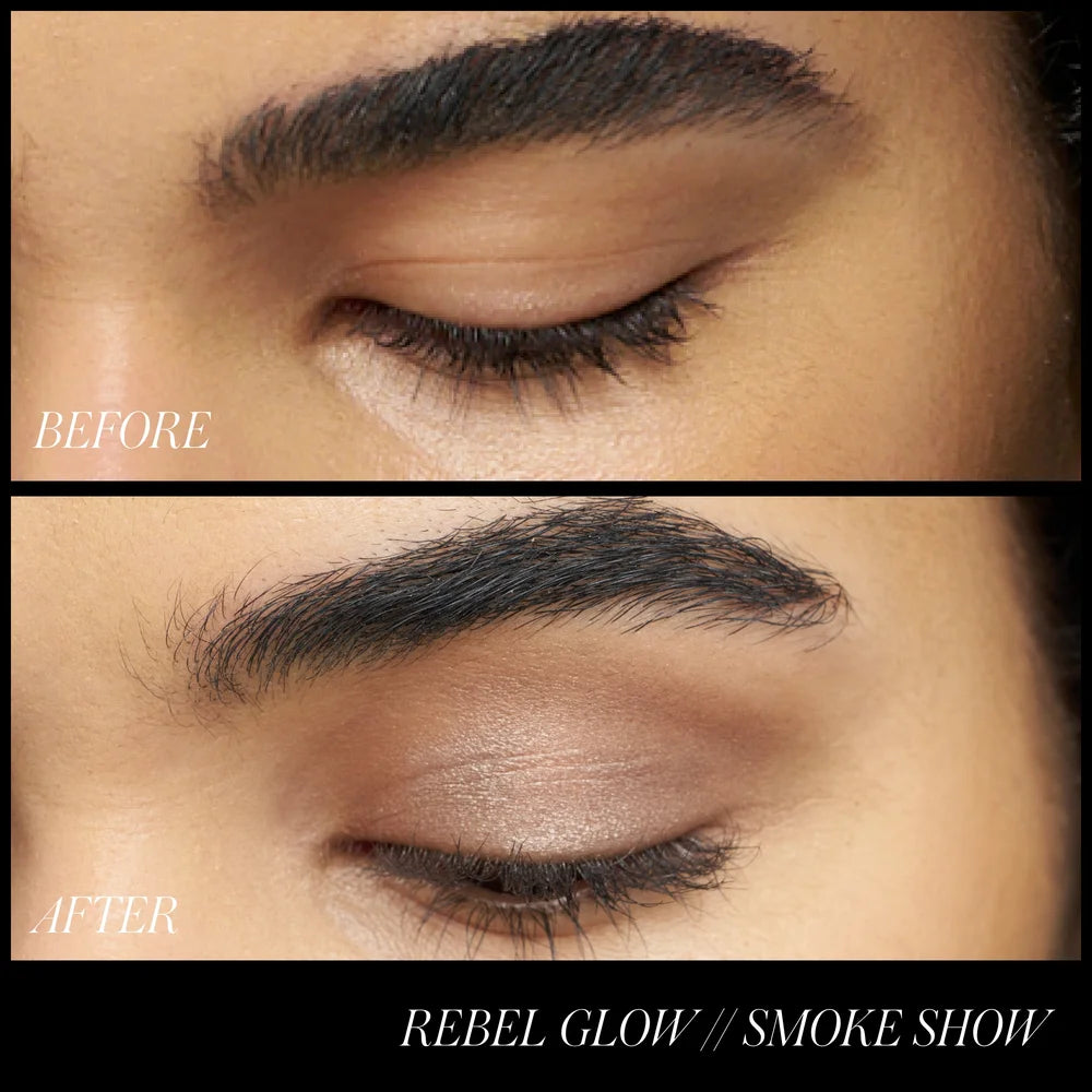 Rebel Glow Before & After: RMS Beauty ReDimension Hydra Eyes Quartet Rebel Glow - Vorher-Nachher-Vergleich des Augen-Make-ups