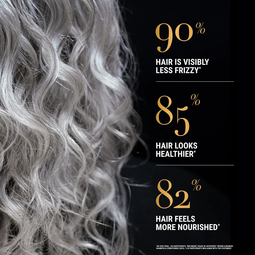 Antipodes Haircare Studie zu Repair & Nourish Shampoo und Conditioner