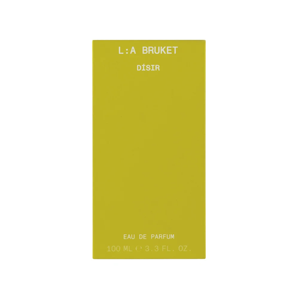 Originalverpackung des L:A Bruket 335 Dísir Eau de Parfum in leuchtendem Gelbgrün