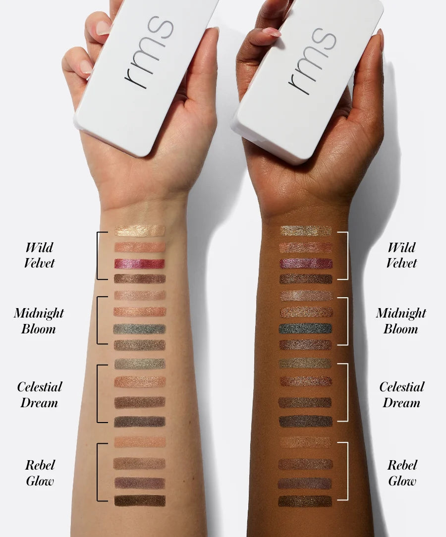 Arm Swatches: RMS Beauty ReDimension Hydra Eyes Quartet - Arm-Swatches aller Lidschatten-Farben zum Farbvergleich