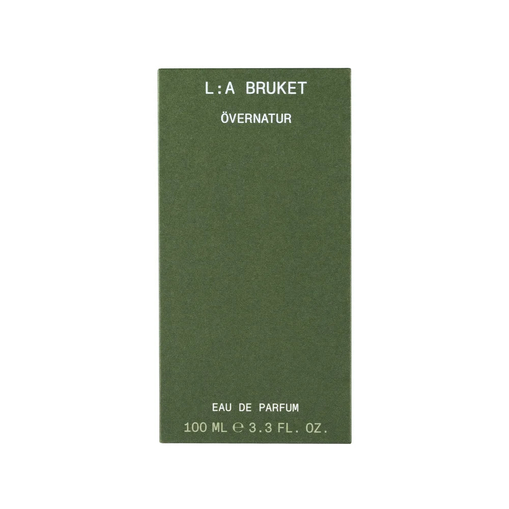 Grüne Originalverpackung des L:A Bruket 333 Övernatur Eau de Parfum