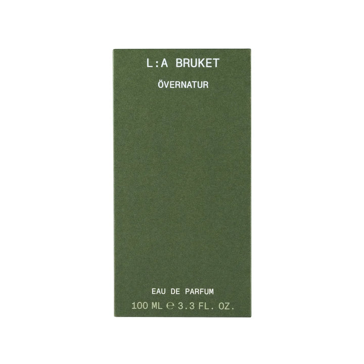 Grüne Originalverpackung des L:A Bruket 333 Övernatur Eau de Parfum