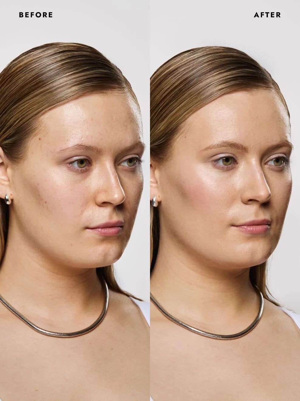 Eben Liquid Serum Foundation 30 ml 1.5 Fair - Vorher/Nachher Bild