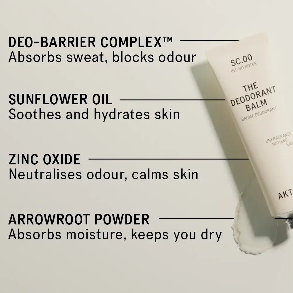 AKT London The Deodorant Balm SC.00 No Notes Textur – veganes Deo Balsam parfümfrei