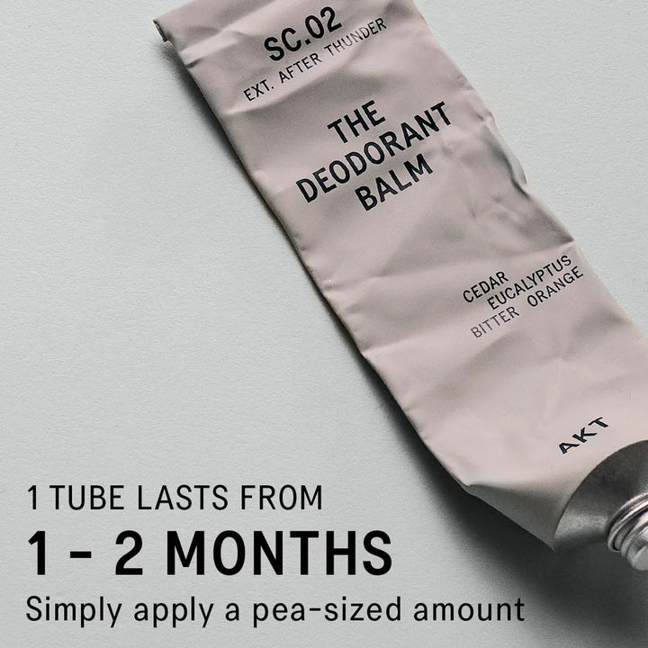 AKT London The Deodorant Balm SC.02 After Thunder Anwendung – veganes Deo Balsam London