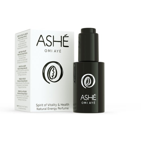 Ashé Omi Ayé Parfum-Öl und Verpackung - Premium-Naturparfum 30ml