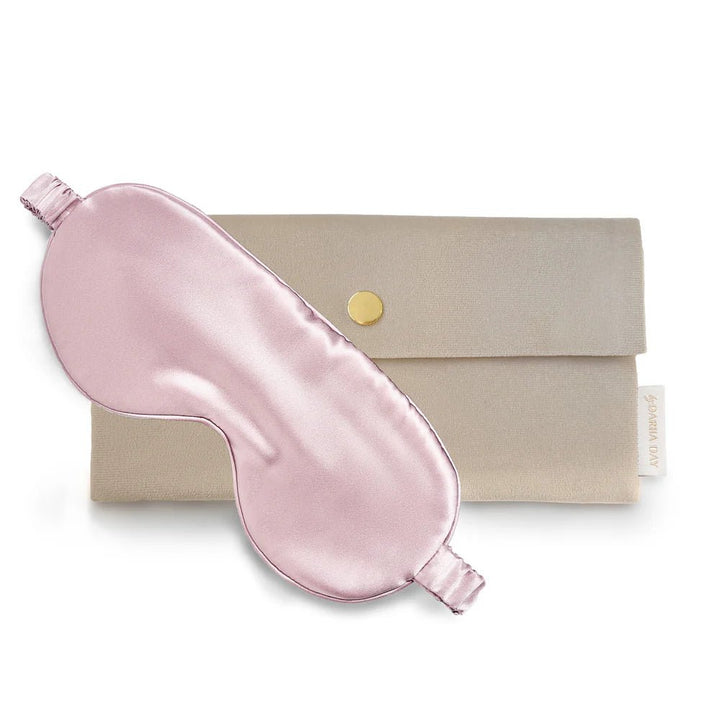 By Dariia Day Silk Eye Mask Blush Pink - Seidenschlafmaske aus 100% Maulbeerseide