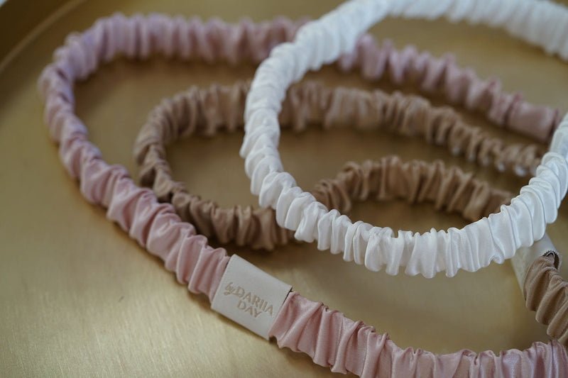 Silk Headband Silver Grey Collection - Seidenhaarband mit passenden Accessoires