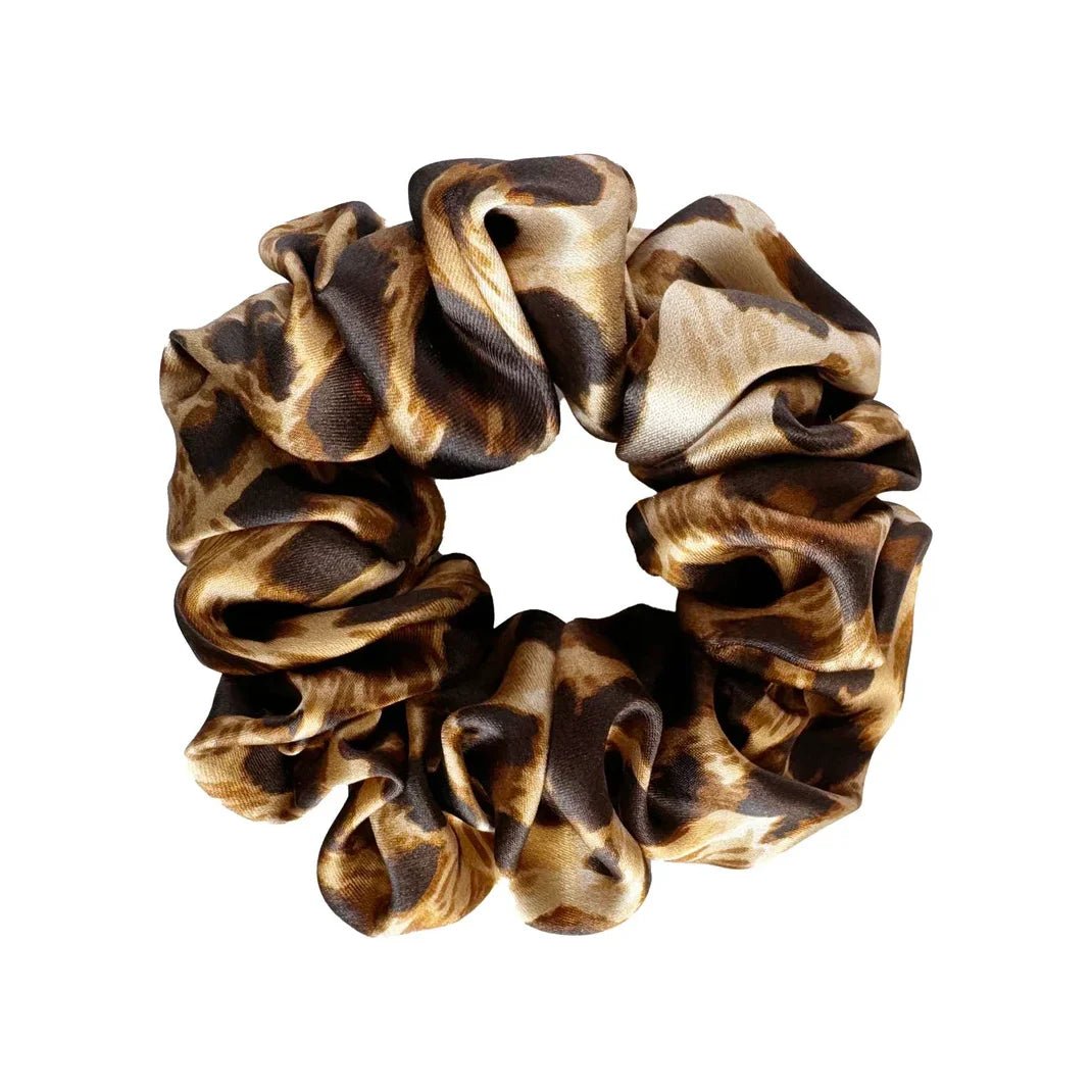Silk Scrunchie Leopard - Blanda Beauty