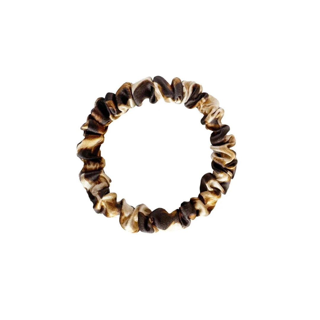 Silk Scrunchie Set - 3 x Leopard Größe XS - Blanda Beauty