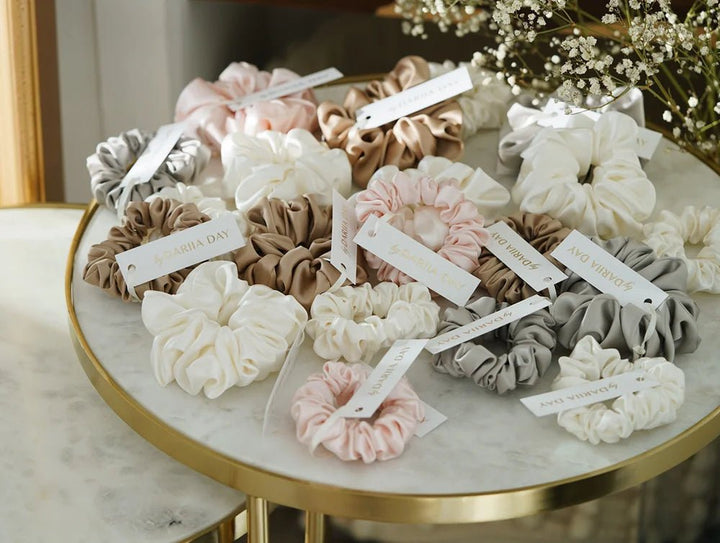 Silk Scrunchie Set - 5 x Größe S - Blanda Beauty