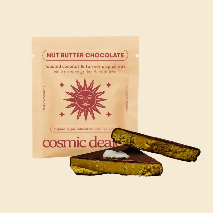 Cosmic Dealer Toasted Coconut & Turmeric Chakra Chocolates mit Kokosnuss - Single