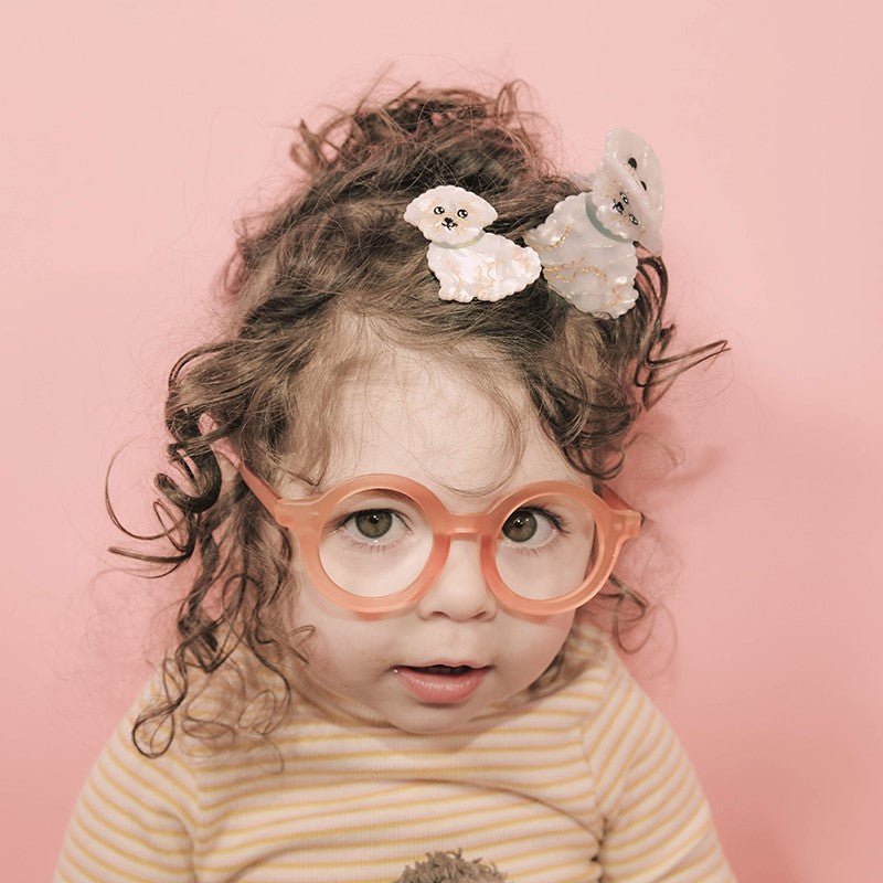 Bichon Hair Clip im Haar 
