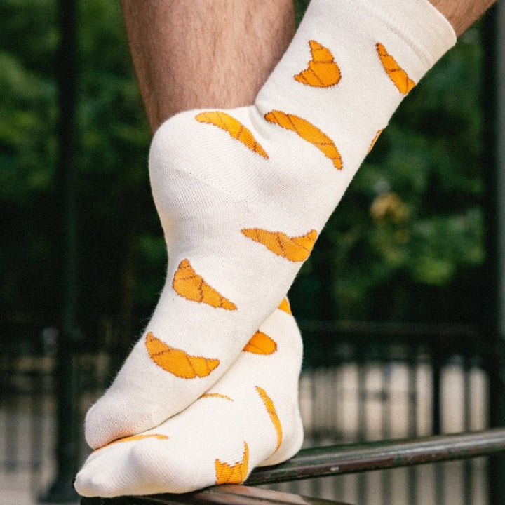 Coucou Suzette Croissant Socks - Model Close-up