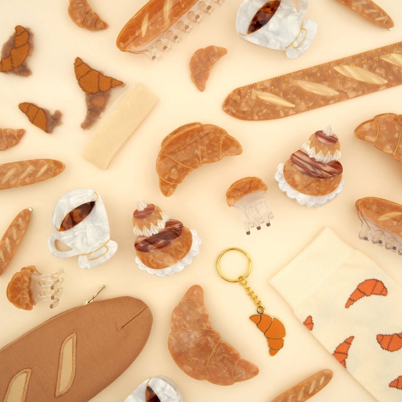 Coucou Suzette Croissant Socks - Croissant Mood