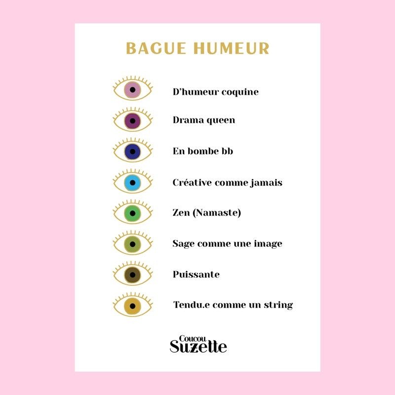 Coucou Suzette Eye Mood Ring - Stimmungen Übersicht