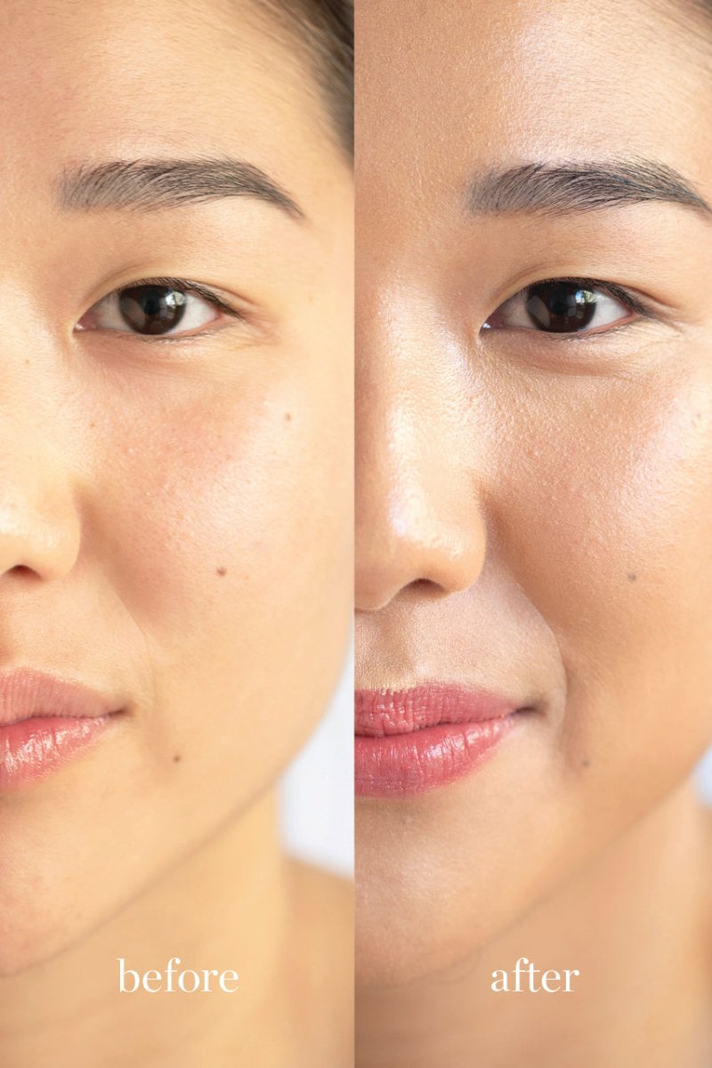 Ere Perez Lychee Crème Corrector Dos Before After - ein schöner Unterschied