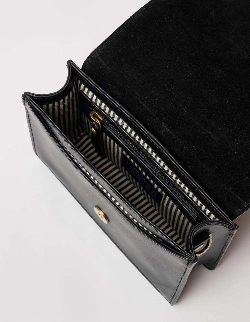 Innenansicht der O My Bag Audrey Mini mit Reißverschlussfach und praktischer Fächeraufteilung