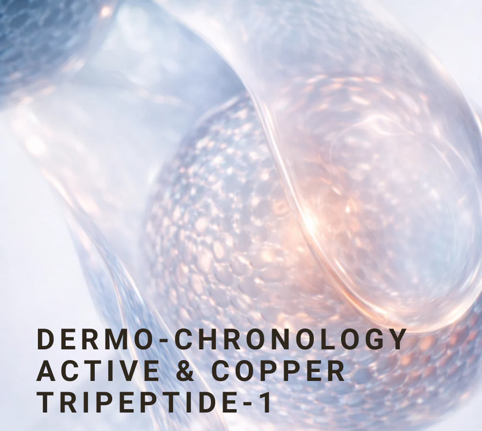 Abstrakte Wirkstoffgrafik zu Copper Tripeptide-1 im NAYA Cell Resilience Serum