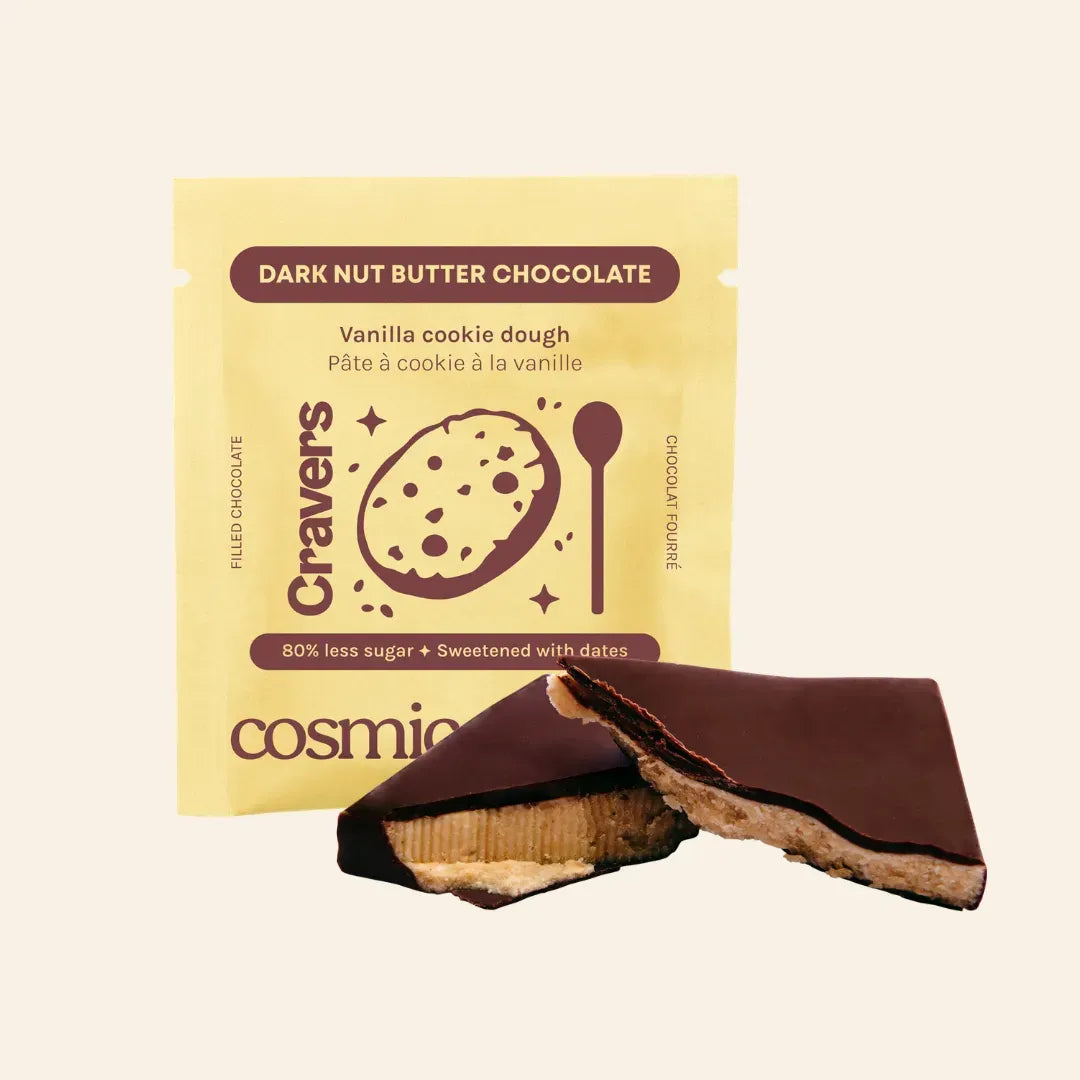 Cosmic Dealer Vanilla Cookie Dough Chakra Chocolates mit Haselnuss-Vanille-Füllung - single pack