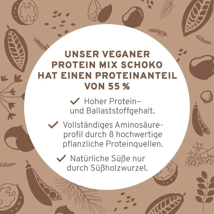Veganer Protein Mix Schoko 450 g - Blanda Beauty