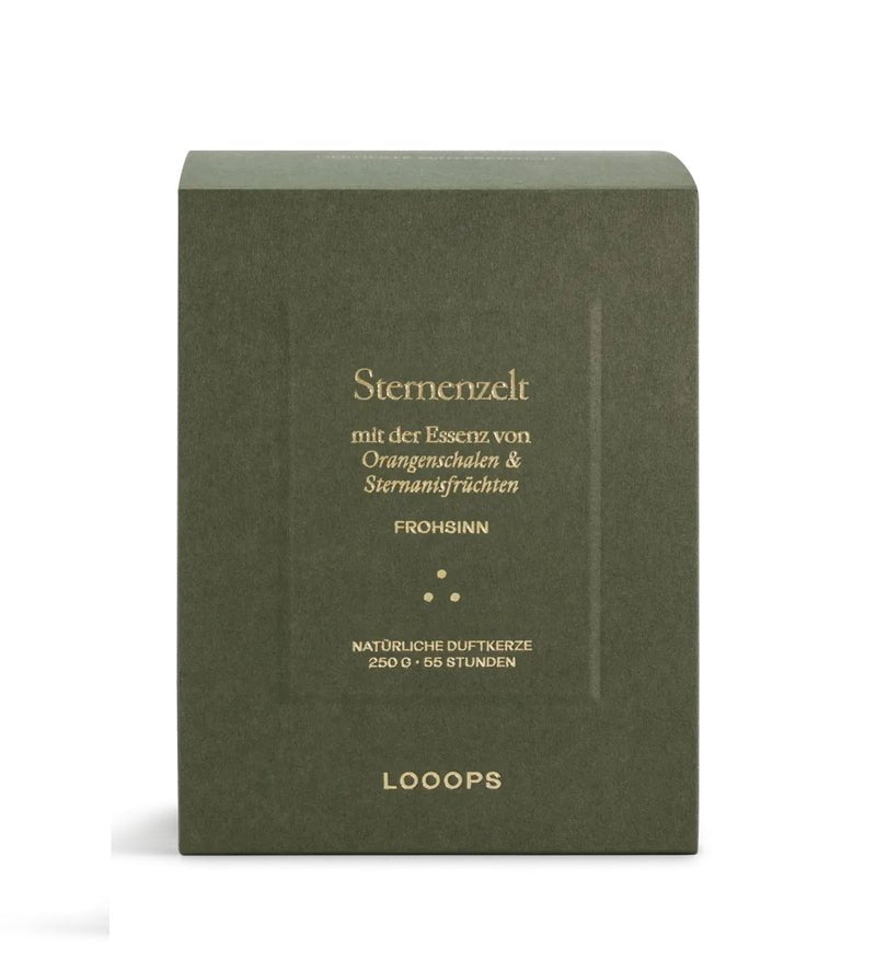 Sternenzelt Duftkerze Limitierte Winteredition Verpackung
