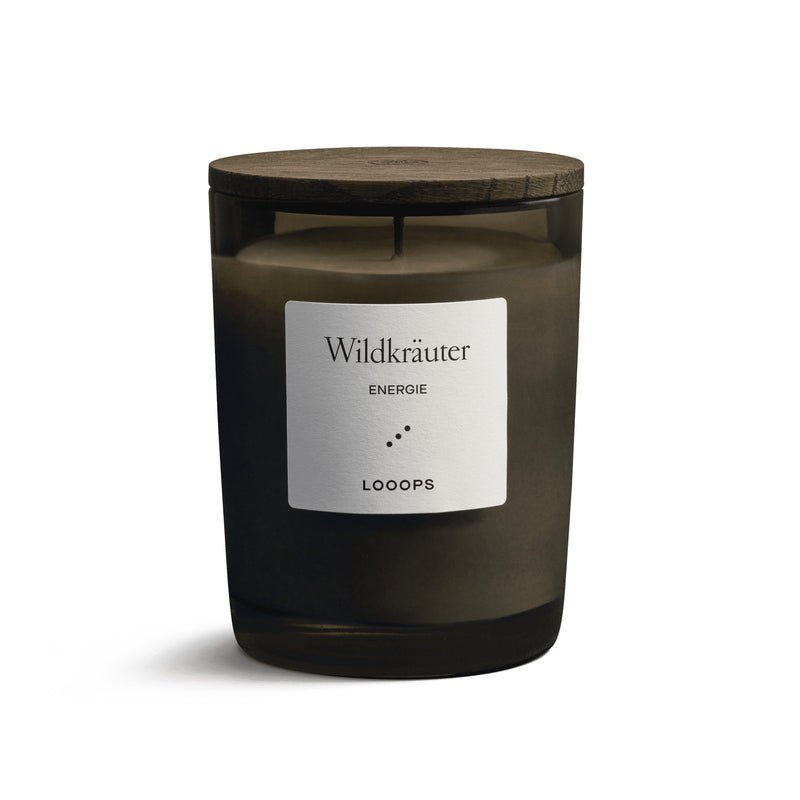 Looops Wildkräuter Duftkerze - Freisteller 250 g mit Deckel