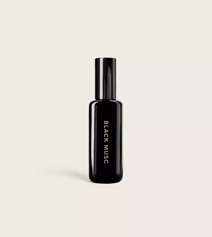 Black Musc on beige background