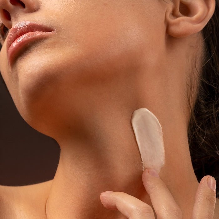 Derma Collagen Night Source Sleeping Cream Swatch on Neck