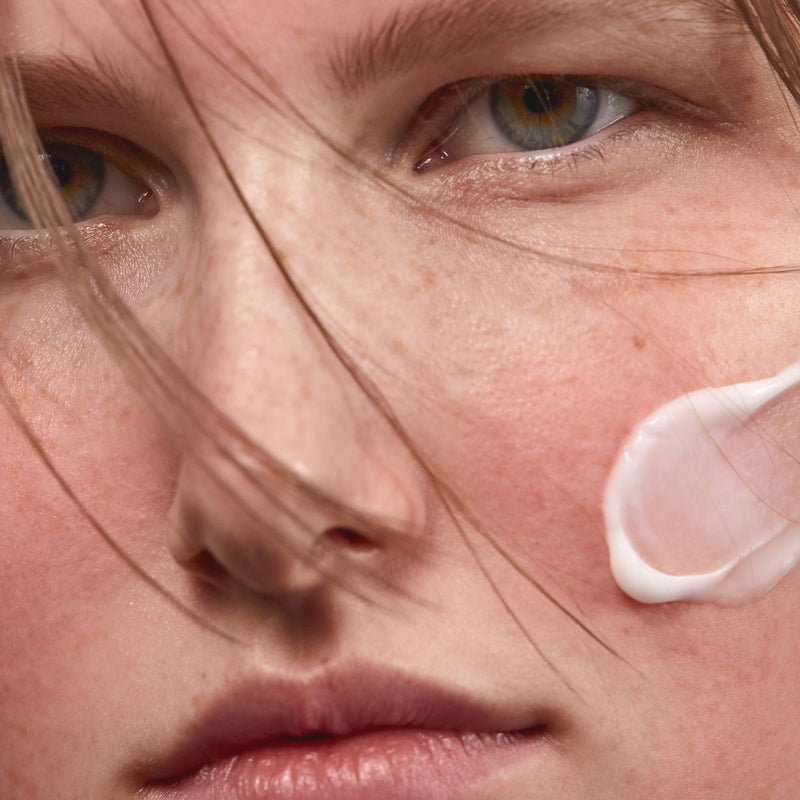 SOS+ Sensitive Moisturiser Swatch on model