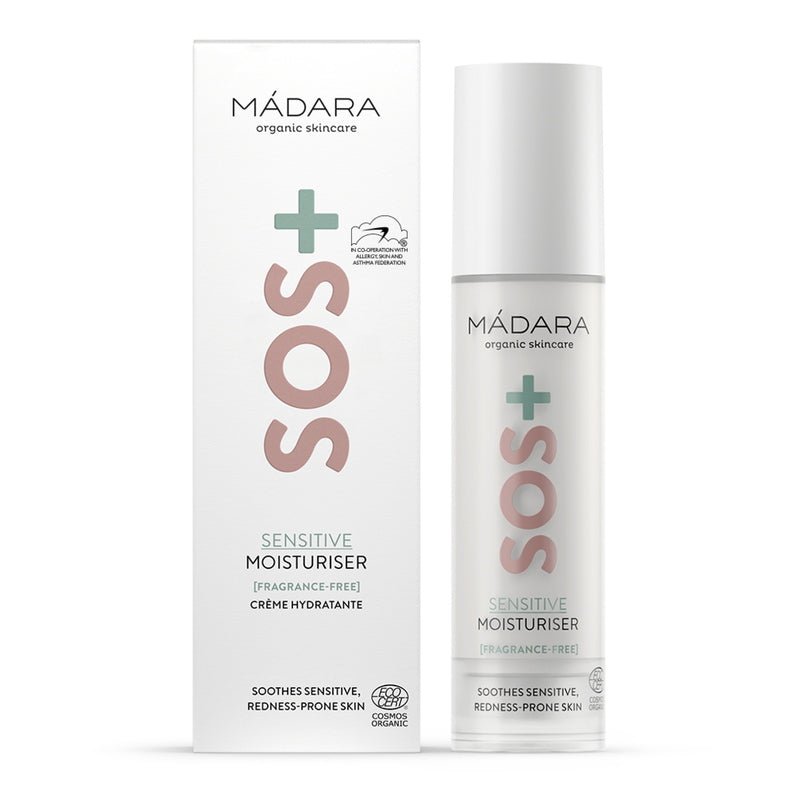 SOS+ Sensitive Moisturiser mit Verpackung