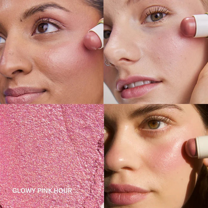 Blush Balm Pink Hour 5 g - on different skin colour