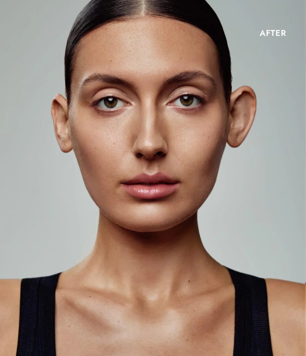 Und Gretel Brun Tanning Drops - Model nach der Anwendung