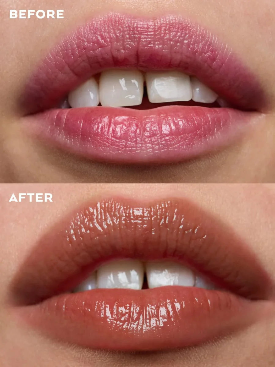 Und Gretel Gliz High-Shine Lip Oil - Choc Glaze 04 Model